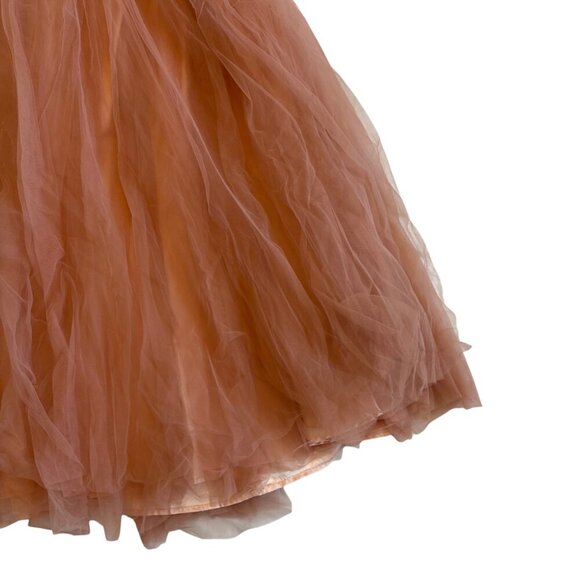 Selfie Leslie Strapless Tulle Dress Gown Full Layered Satin Size XL Women's NWT - Picture 3 of 13